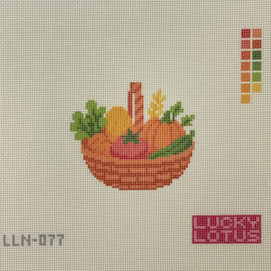 Veggie Basket Mini (by Lucky Lotus Needlepoint)