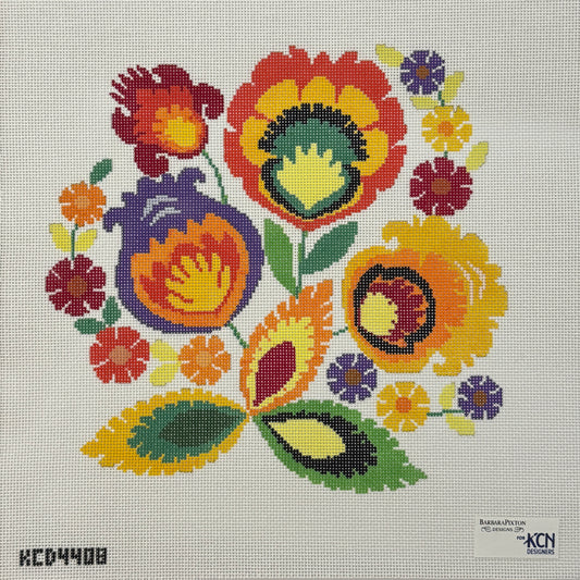 Polish Folk Design - Red Flowers (by KCN)