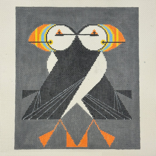 Puffins Passing (by Charley Harper)