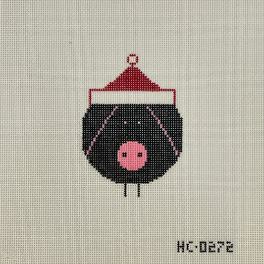 Santa Pigs-Are-Big Ornament (by Charley Harper)