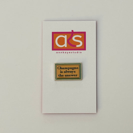 Champagne is always the answer (Classic gold) Needle Minder