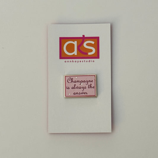 Champagne is always the answer (Pink bubbles) Needle Minder