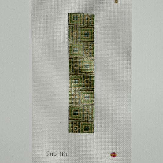 Green Art Deco Key Fob