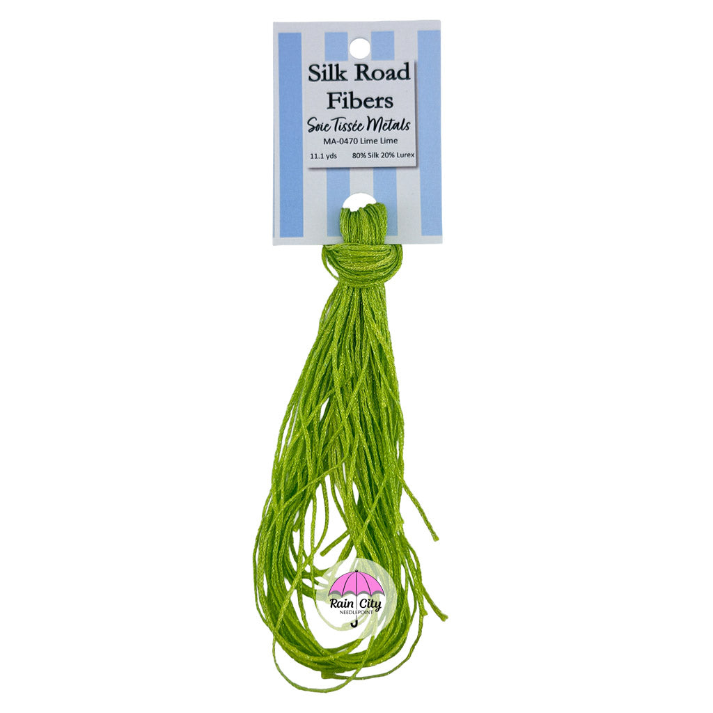 MA-0470 Lime-Lime | Soie Tissée Metals