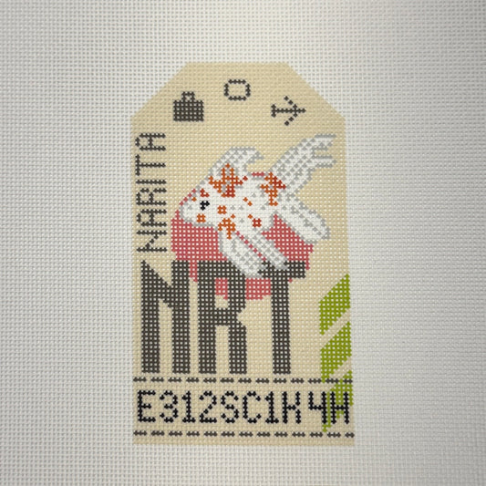 Tokyo - Narita Luggage Tag (by Hedgehog Needlepoint)