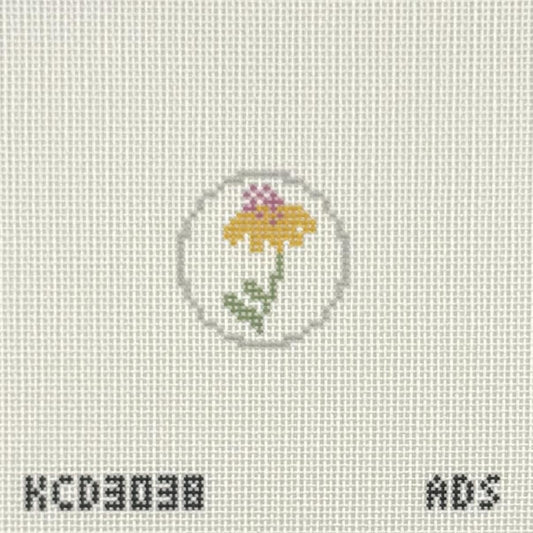 Yellow Flower Mini Round (by KCN)