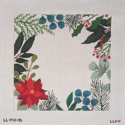 White Botanical Pillow Blank