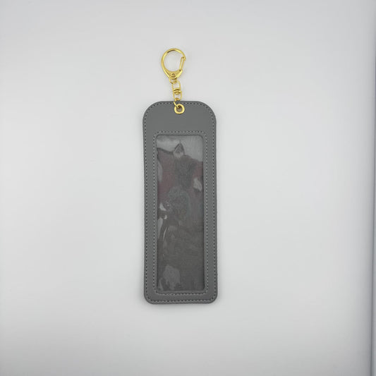 Leather Self-Finishing Bookmark - Grey