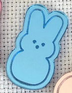 Blue Peeps Marshmallow Bunny needle minder