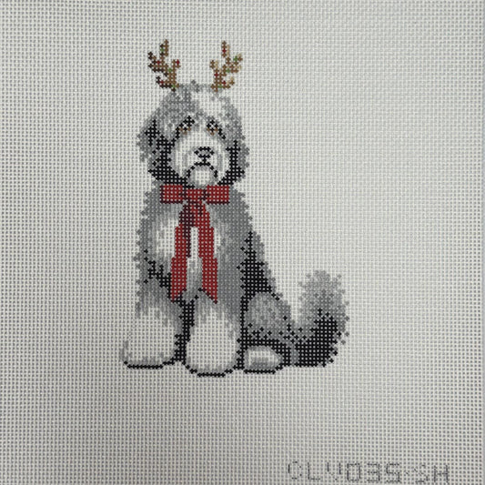 Reindeer Sheepadoodle (by C'Ate La Vie)