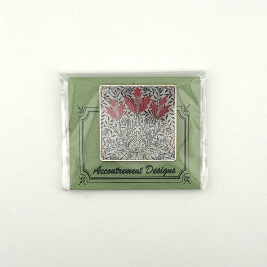 W.Morris Red Flowers Needle Minder
