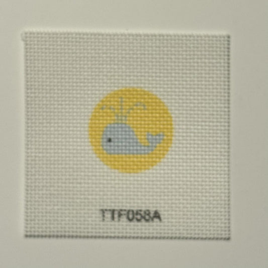 Aqua Whale w/ Yellow Background Insert (by Tilli Tomas)