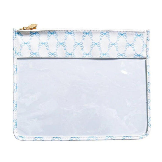 Penny Linn Project Bag - Hannah Bow Ribbon Trellis - Blue