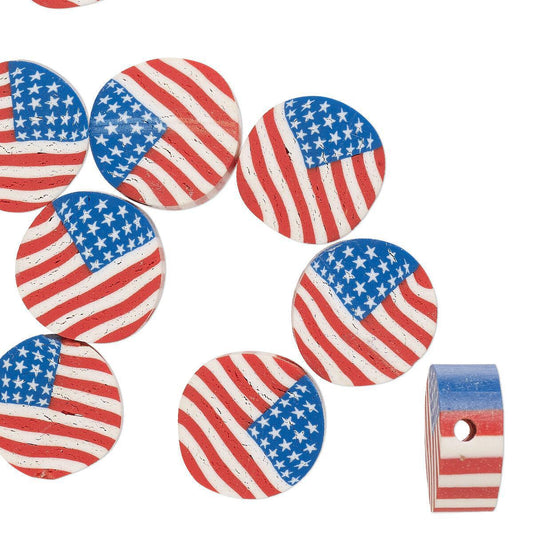 American Flag Bead
