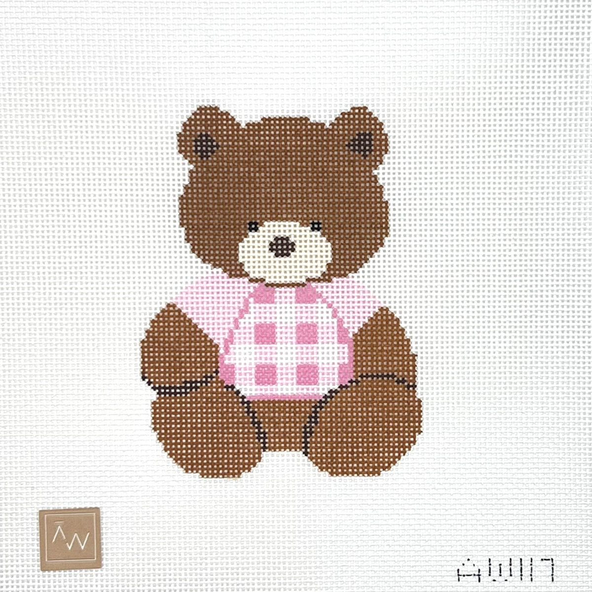 Gingham Bear - pink