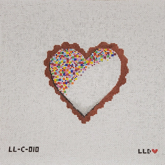 Sprinkle Heart Cookie w/Stitch Guide
