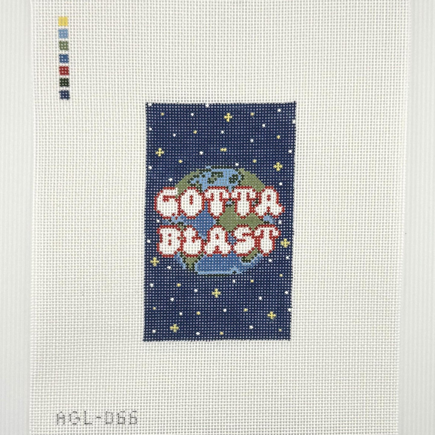 Globe Passport Cover Insert (by Dogwood Needlepoint)