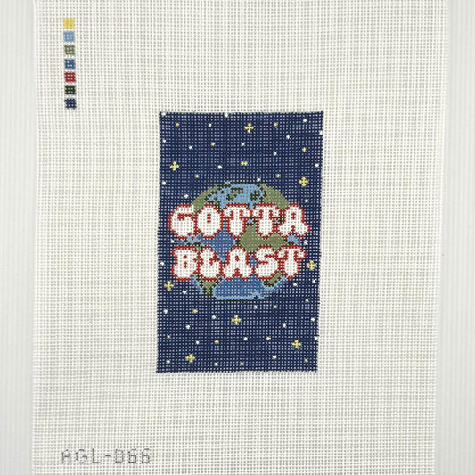 Globe Passport Cover Insert (by Dogwood Needlepoint)