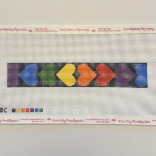 Hearts Key Fob in Rainbow (by Jeni Sandberg) JS-128C