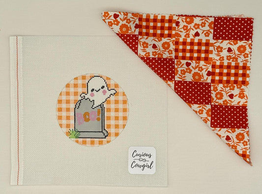 Halloween Gingham Ghost & Grave (by Curious Cowgirl) H-5