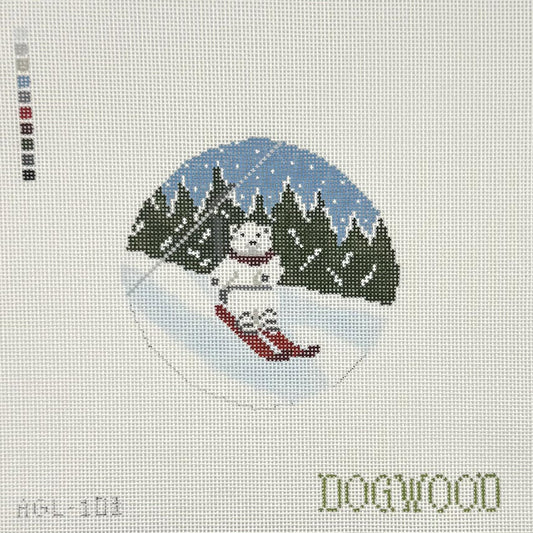 Chairlift Bear (by Dogwood Needlepoint)