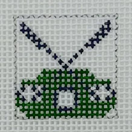 Clubs and Ball on Green (by Blue Waters Needlepoint) BW580 - 120