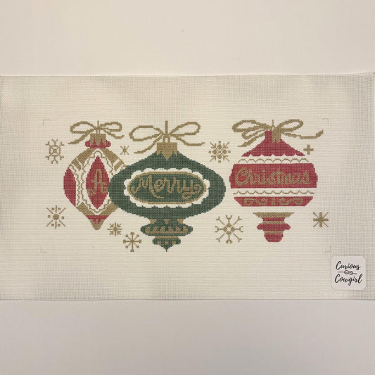 "A Merry Christmas" Ornament Trio