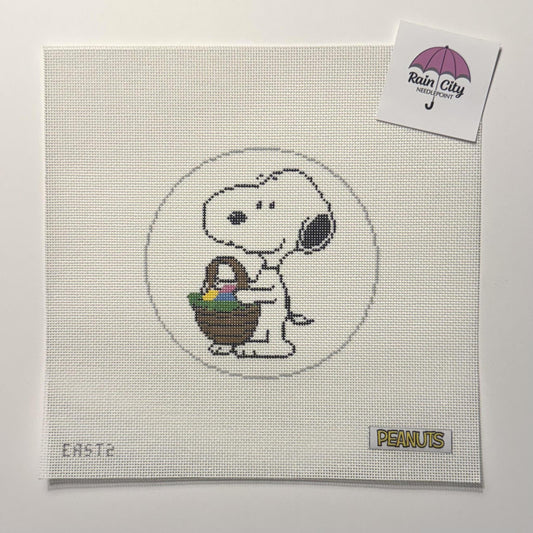 PEANUTS Easter - Snoopy with Easter Basket (by Officially Needlepoint)