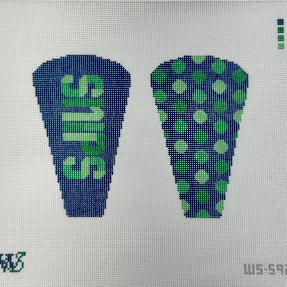 Snips Navy & Green - Scissor Case (by Wipstitch)