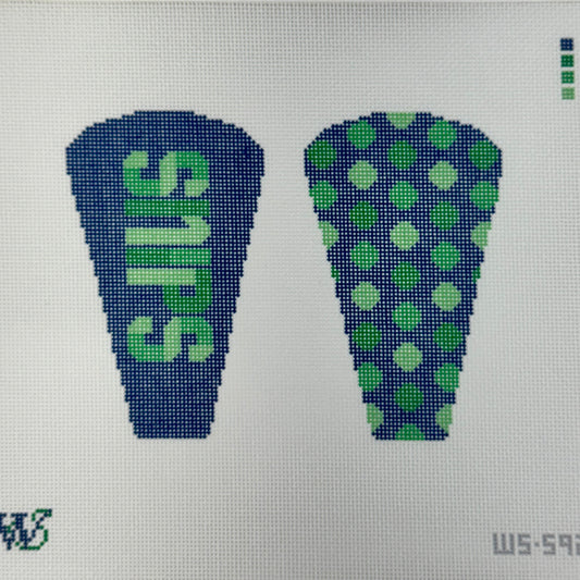 Snips Navy & Green - Scissor Case (by Wipstitch)