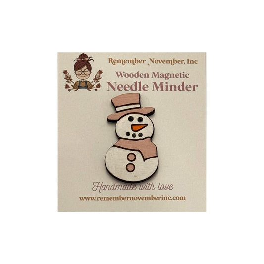 Wooden Snowman needle minder