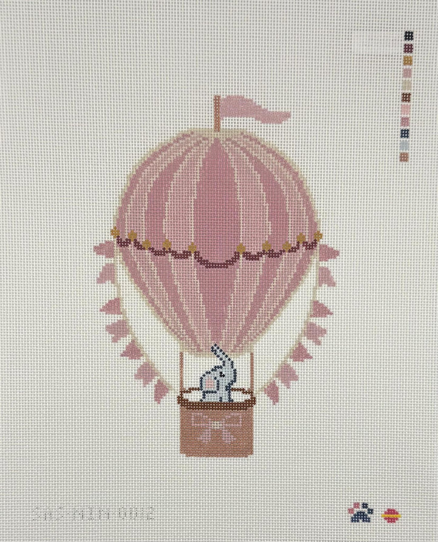 Baby Pink Hot Air Balloon (by Saturnalia Stitching)