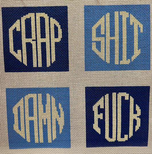 Coastal Blue Dirty Coasters (by Wipstitch) ES-164