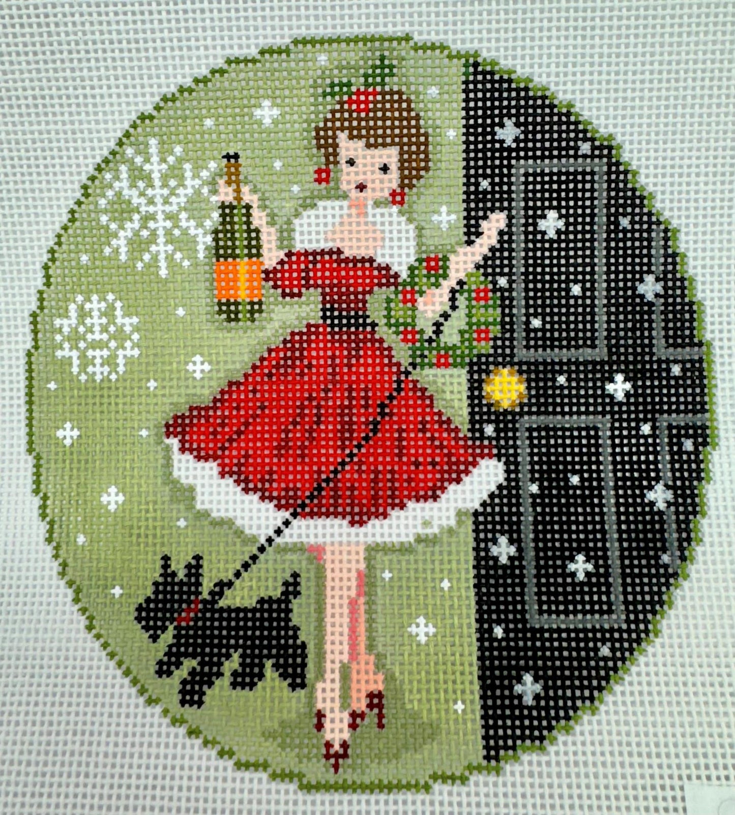 Betty Loves Bubbles #1: Betty with Scottie (by The Gingham Stitchery)  KDS-34