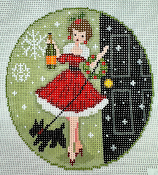 Betty Loves Bubbles #1: Betty with Scottie (by The Gingham Stitchery)  KDS-34