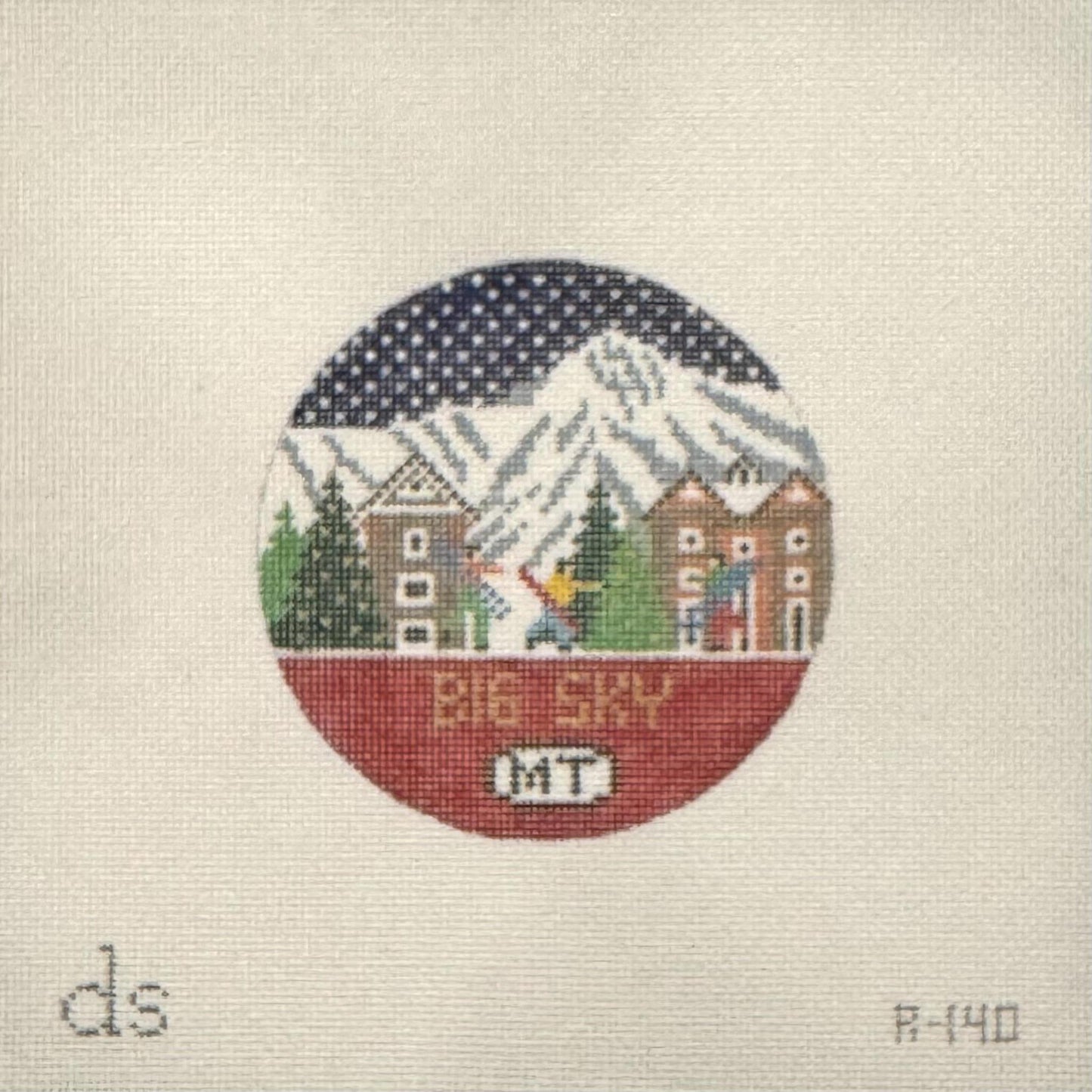 Big Sky Montana Travel Round (by Doolittle Stitchery)