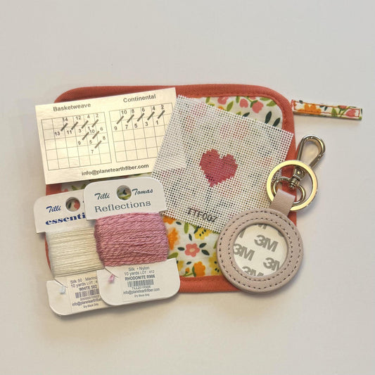 Red Heart Leather Fob Stitch Kit