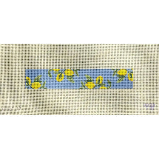 Lemons on Blue - Fob (by Melissa Loves Needlepoint)