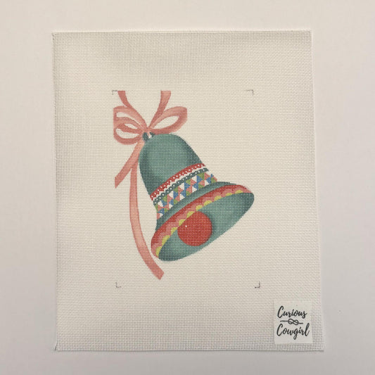 Pink Bow Christmas Bell