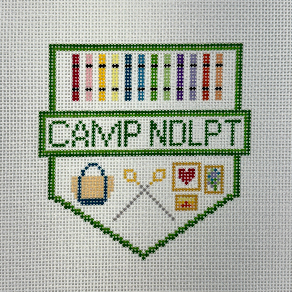 Camp Needlepoint Pennant (by Elizabeth Brooke)