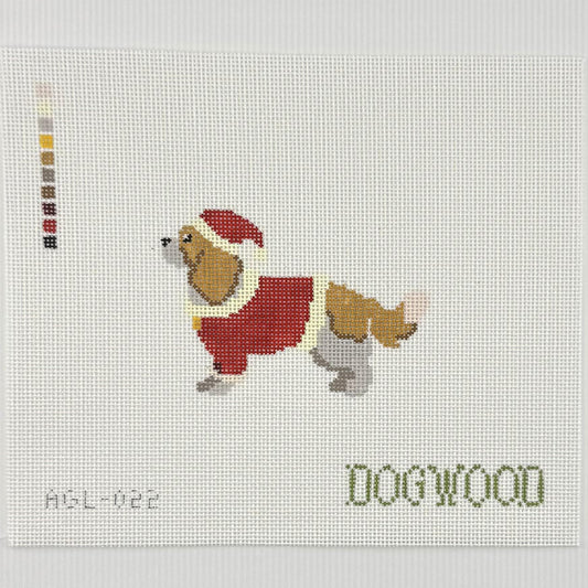 Santa Cavalier Charles Spaniel (by Dogwood Needlepoint)