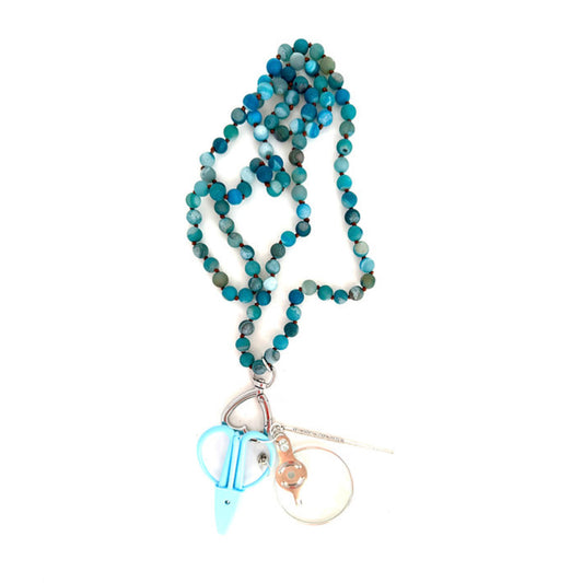Gemstone Heart Chatelaine - Santa Fe Matte Turquoise