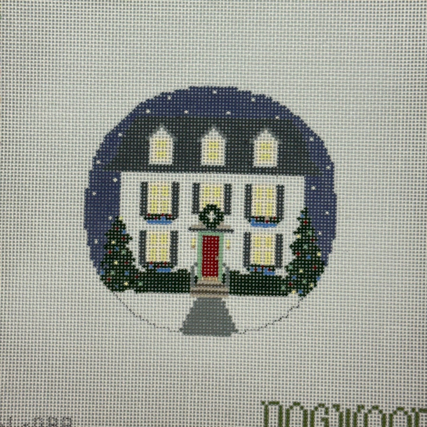 Christmas Clapboard House (by Dogwood Needlepoint)
