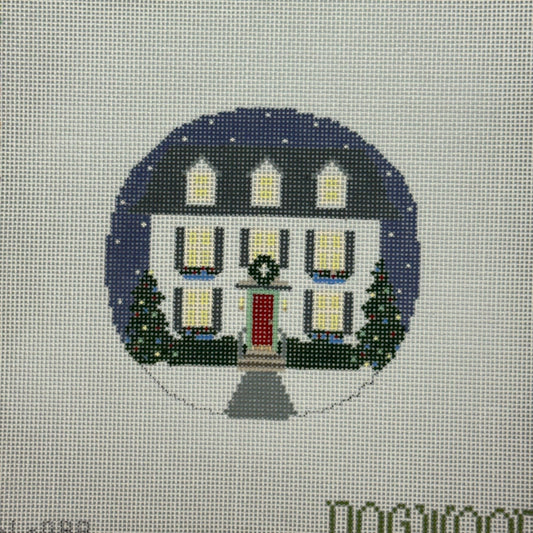 Christmas Clapboard House (by Dogwood Needlepoint)