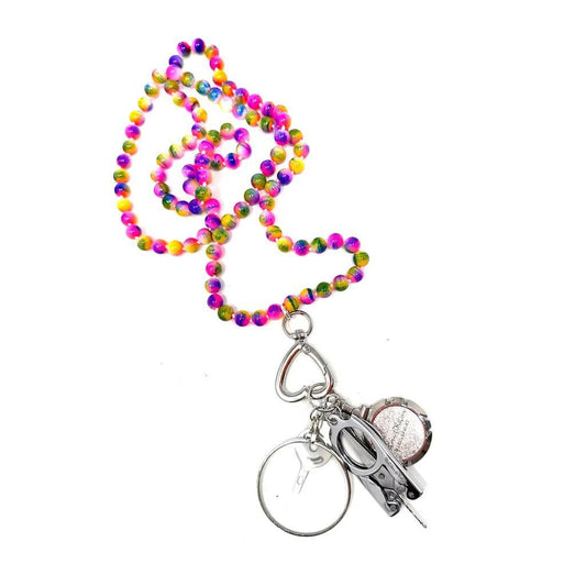 Gemstone Heart Chatelaine - Beach Ball Fun