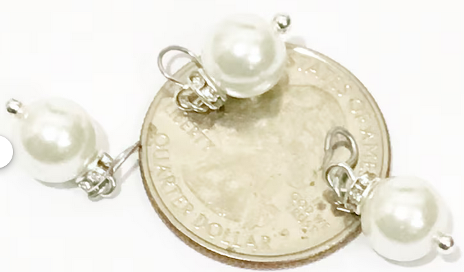 Mini Glass Pearl w/ Rhinestone Christmas Ornament