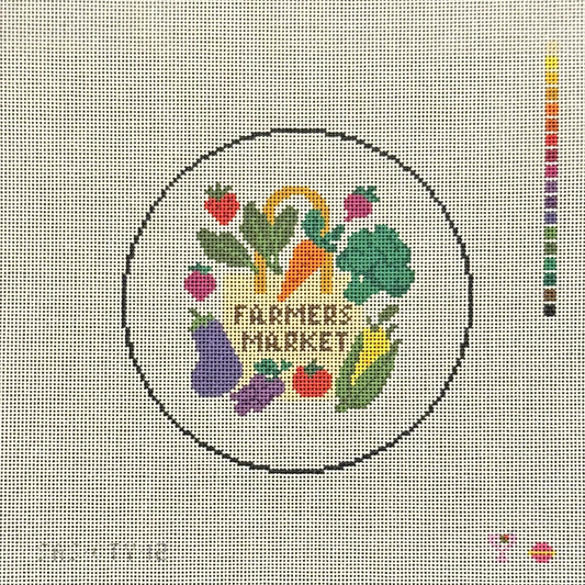 Farmer's Market Fruit & Veggies Round (by Saturnalia Stitching)