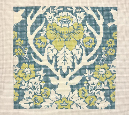 Antler Damask - Peacock (by Cooper Oaks)