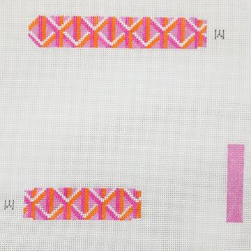 Y Pink and Orange Watch Band (by Blue Waters Needlepoint) BW118