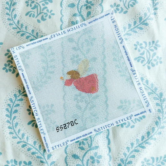 Pink Angel w/ Flower (by Stitch Style) SS270D